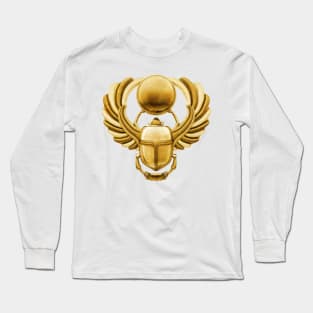 Gold Egyptian Scarab Long Sleeve T-Shirt